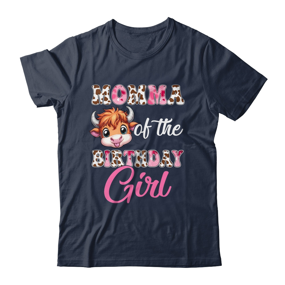 Momma Of The Birthday Girl Highland Cow Farm 1st Birthday Shirt & Hoodie | teecentury