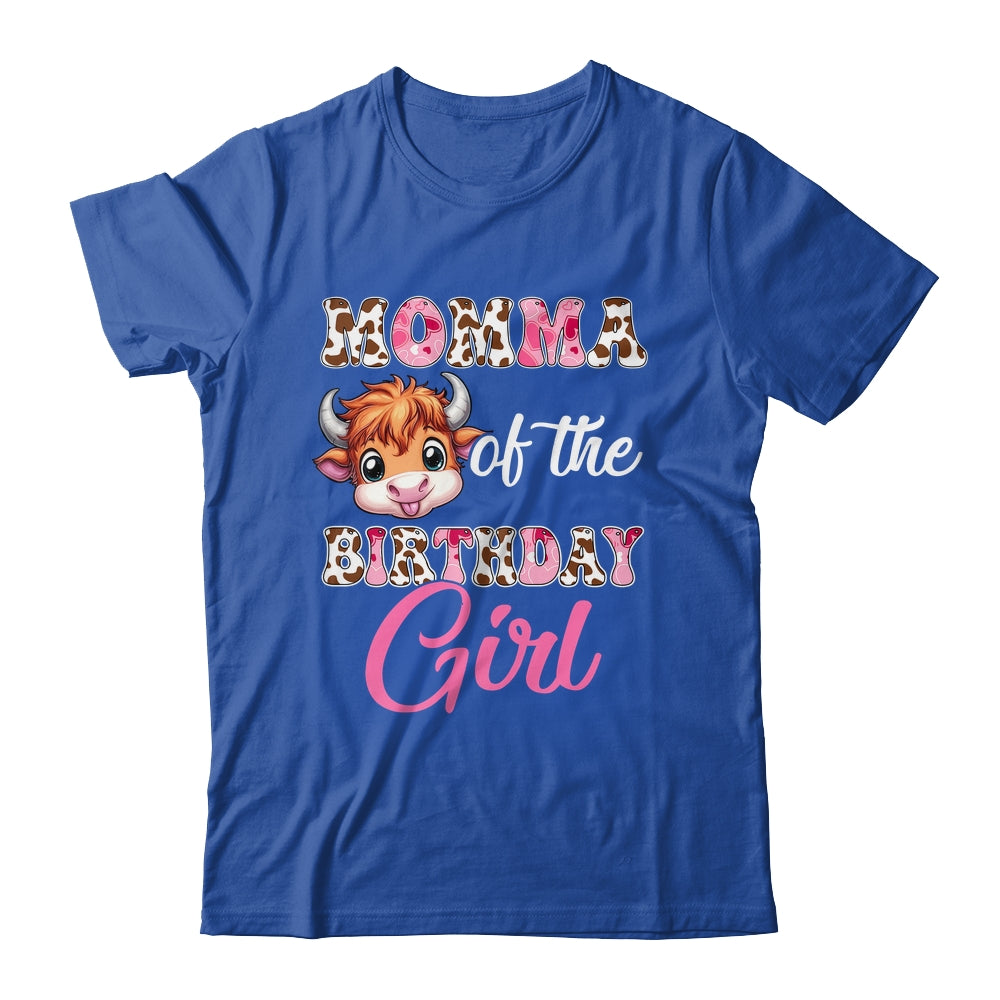 Momma Of The Birthday Girl Highland Cow Farm 1st Birthday Shirt & Hoodie | teecentury