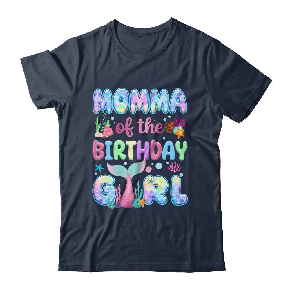 Momma Of The Birthday Mermaid Girl Family Matching Party Shirt & Hoodie | teecentury