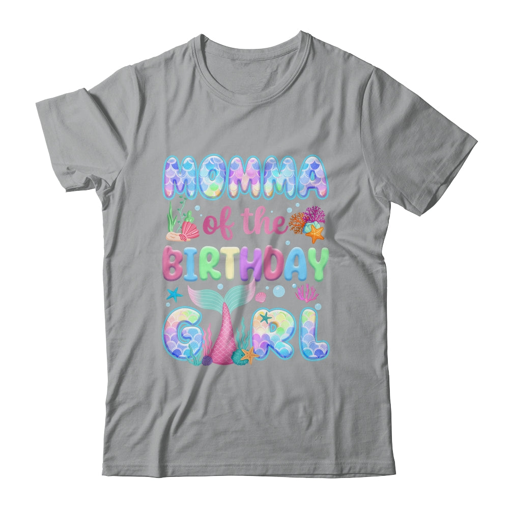 Momma Of The Birthday Mermaid Girl Family Matching Party Shirt & Hoodie | teecentury