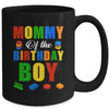 Mommy Birthday Boy Master Builder Building Bricks Blocks Mug | teecentury