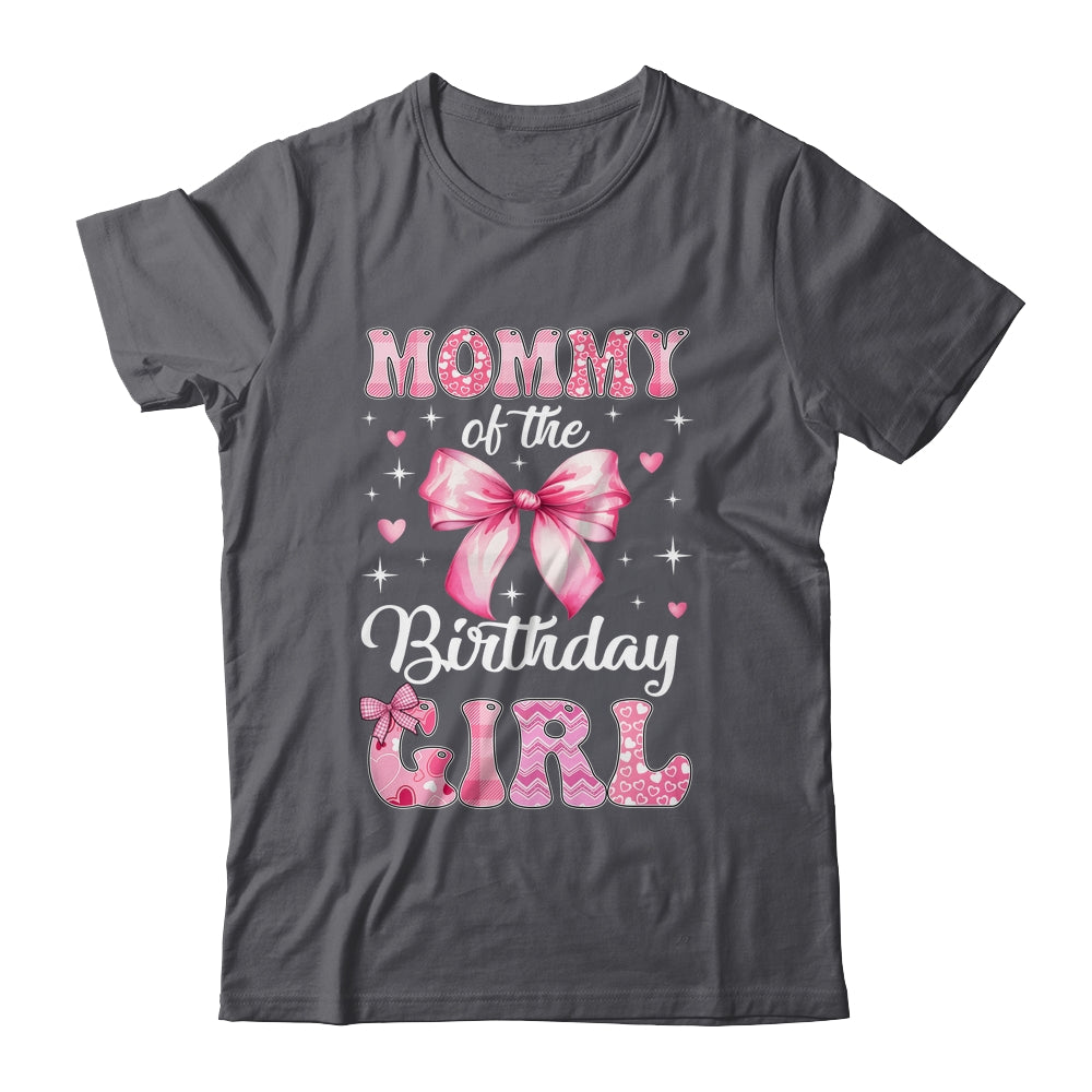 Mommy Of Birthday Girl Coquette Bow Matching Family Shirt & Hoodie | teecentury