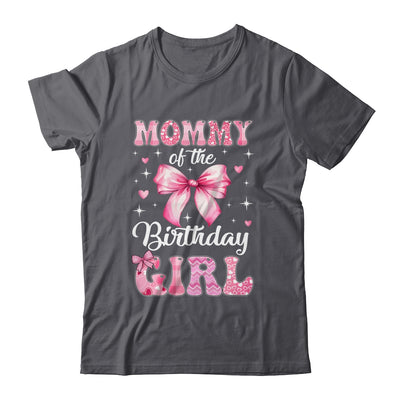 Mommy Of Birthday Girl Coquette Bow Matching Family Shirt & Hoodie | teecentury