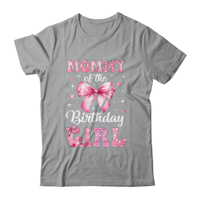 Mommy Of Birthday Girl Coquette Bow Matching Family Shirt & Hoodie | teecentury