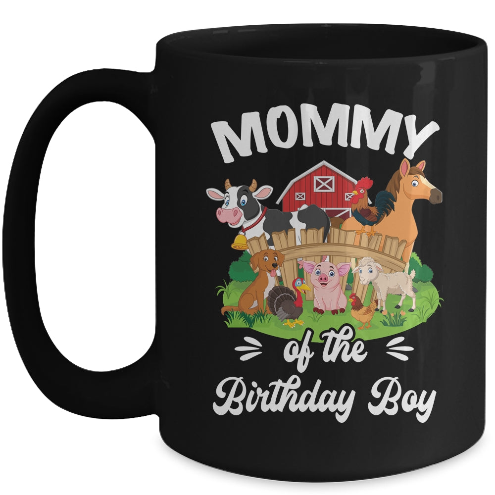 Mommy Of The Birthday Boy Party Cow Farm 1st Birthday Party Mug | teecentury