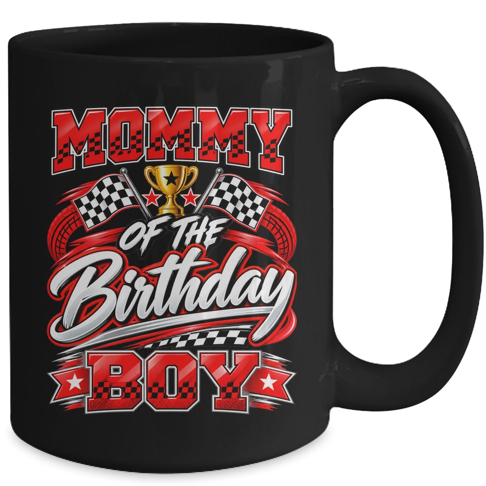 Mommy Of The Birthday Boy Race Car Family Pit Crew Mug | teecentury