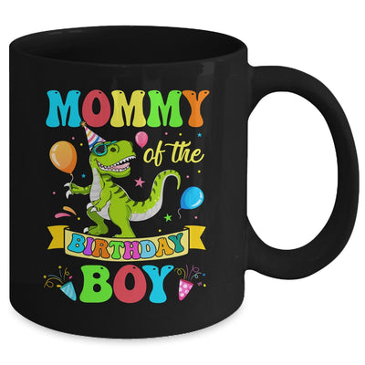 Mommy Of The Birthday Boy T-Rex Dinosaur Birthday Party Mug | teecentury