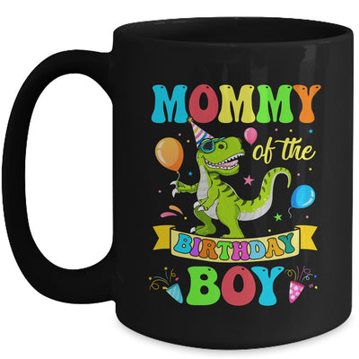 Mommy Of The Birthday Boy T-Rex Dinosaur Birthday Party Mug | teecentury