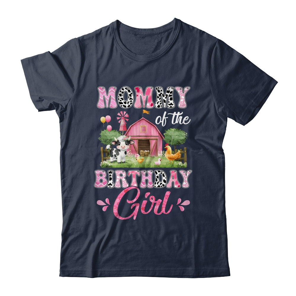 Mommy Of The Birthday Girl 1st Birthday Cow Farm Family Shirt & Hoodie | teecentury
