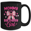 Mommy Of The Birthday Girl Coquette Bow Matching Family Mug | teecentury