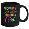 Mommy Of The Birthday Girl Glows Retro 80's Party Family Mug | teecentury