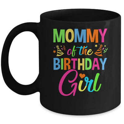 Mommy Of The Birthday Girl Glows Retro 80's Party Family Mug | teecentury