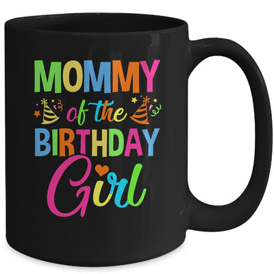 Mommy Of The Birthday Girl Glows Retro 80's Party Family Mug | teecentury