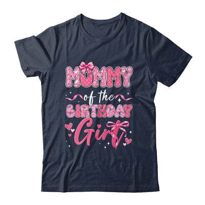 Mommy Of The Birthday Girl Pink Coquette Bow Family Shirt & Hoodie | teecentury