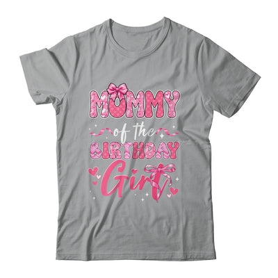 Mommy Of The Birthday Girl Pink Coquette Bow Family Shirt & Hoodie | teecentury