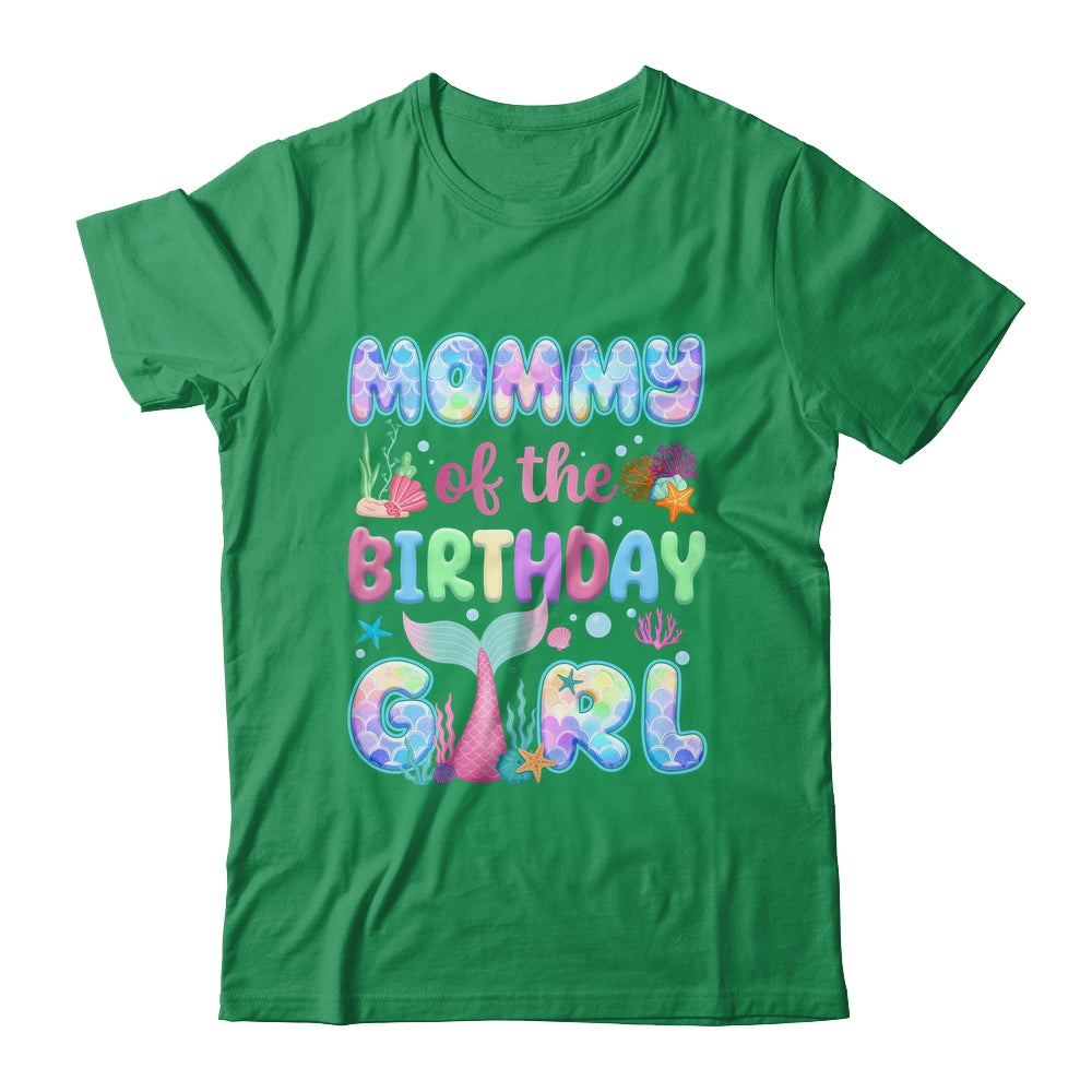 Mommy Of The Birthday Mermaid Girl Family Matching Party Shirt & Hoodie | teecentury
