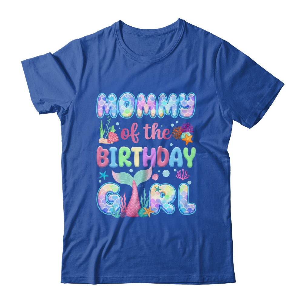 Mommy Of The Birthday Mermaid Girl Family Matching Party Shirt & Hoodie | teecentury