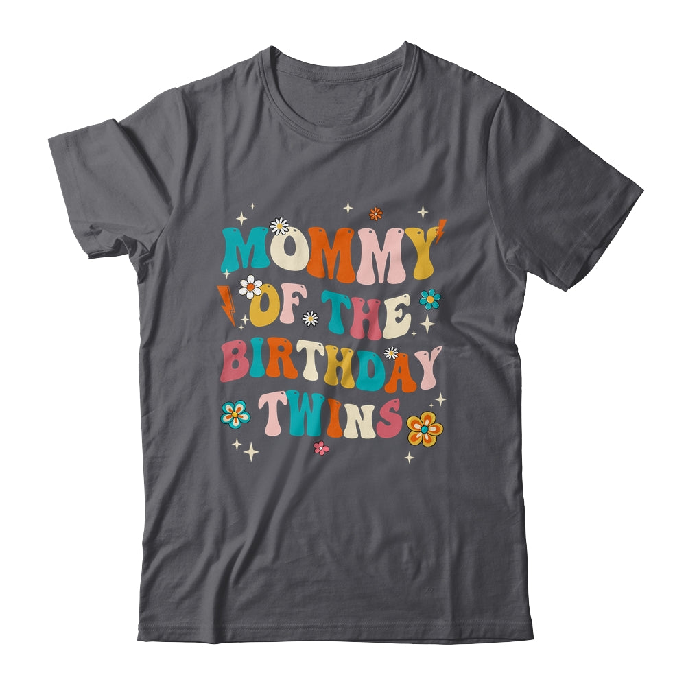 Mommy Of The Birthday Twins Boys Girls Party Retro Bday Shirt & Hoodie | teecentury