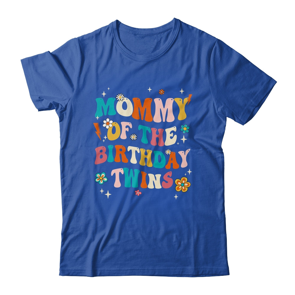 Mommy Of The Birthday Twins Boys Girls Party Retro Bday Shirt & Hoodie | teecentury