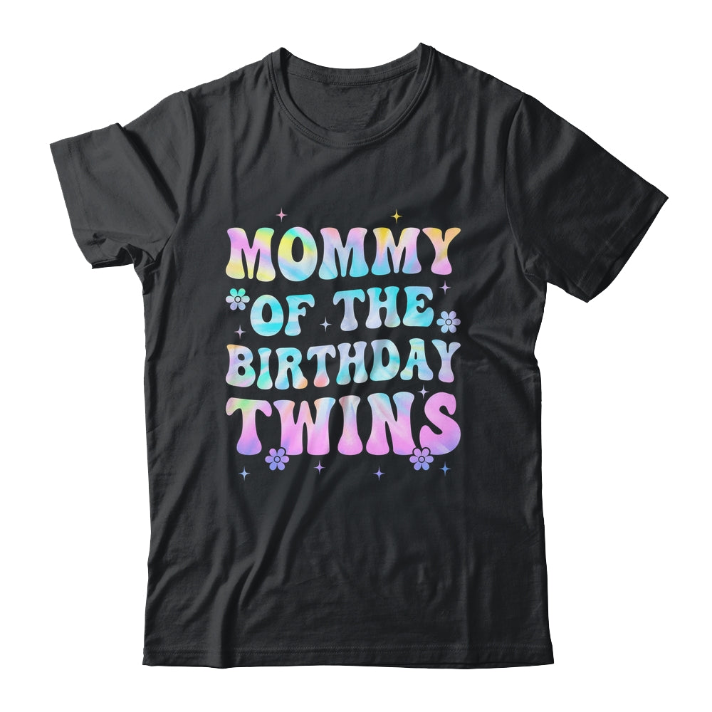 Mommy Of The Birthday Twins Girls Kids Party Retro Bday Shirt & Hoodie | teecentury