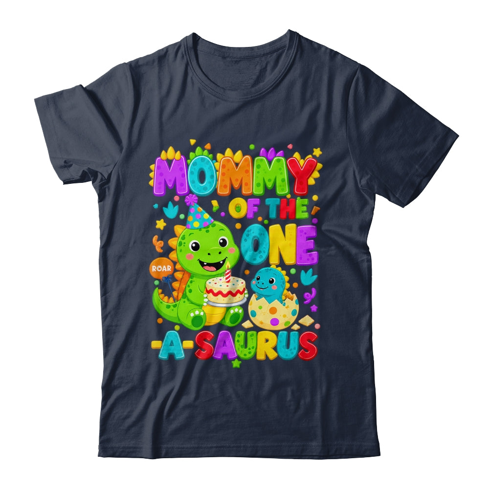 Mommy Of The One-A-Saurus 1St Birthday Boy T-Rex Dinosaur Shirt & Hoodie | teecentury