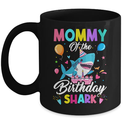 Mommy Of The Shark Birthday Boy Girl Party Family Group Mug | teecentury