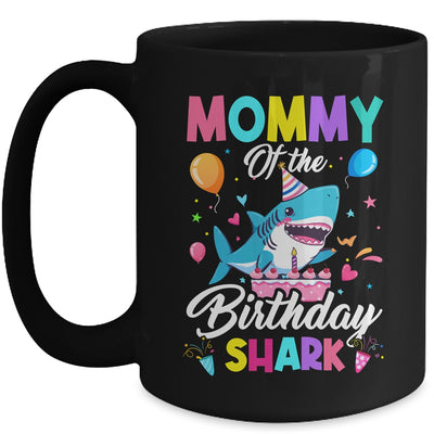 Mommy Of The Shark Birthday Boy Girl Party Family Group Mug | teecentury