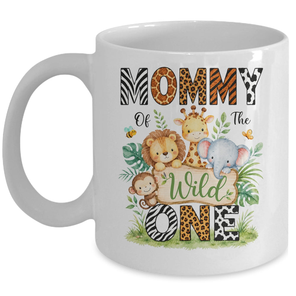 Mommy Of The Wild One First Birthday Boy Jungle Safari Mug | teecentury