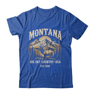 Montana Rocky Mountains Elk Big Sky Country Souvenir Vintage Shirt & Tank Top | teecentury