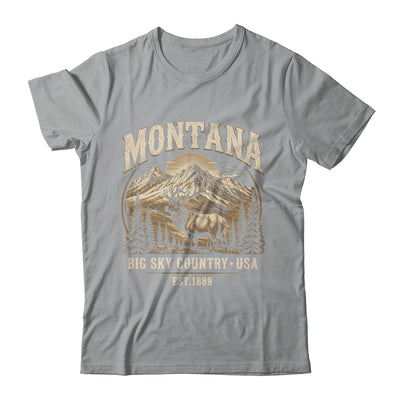 Montana Rocky Mountains Elk Big Sky Country Souvenir Vintage Shirt & Tank Top | teecentury