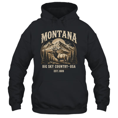 Montana Rocky Mountains Elk Big Sky Country Souvenir Vintage Shirt & Tank Top | teecentury