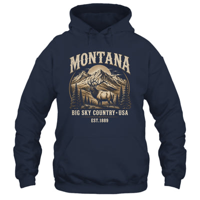 Montana Rocky Mountains Elk Big Sky Country Souvenir Vintage Shirt & Tank Top | teecentury