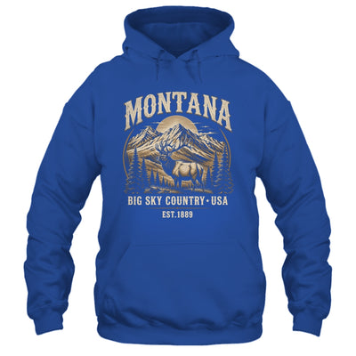Montana Rocky Mountains Elk Big Sky Country Souvenir Vintage Shirt & Tank Top | teecentury