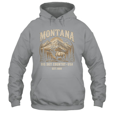 Montana Rocky Mountains Elk Big Sky Country Souvenir Vintage Shirt & Tank Top | teecentury