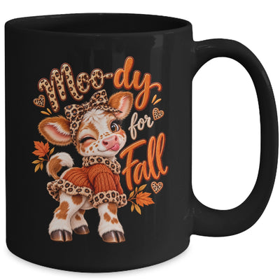 Moo-Ody For Fall Cow Leopard Bow Autumn Graphic Women Girls Mug | teecentury