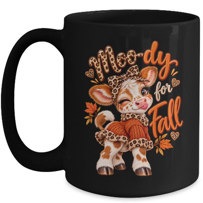Moo-Ody For Fall Cow Leopard Bow Autumn Graphic Women Girls Mug | teecentury