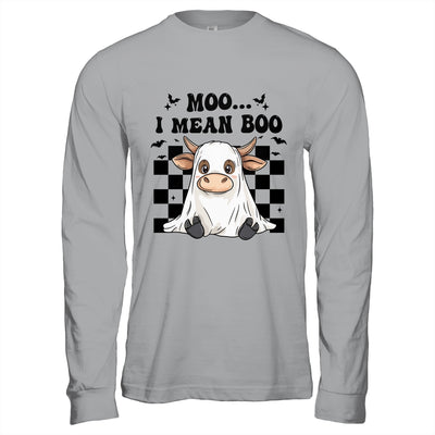 Moo I Mean Boo Spooky Highland Cow Halloween Ghost Costume Shirt & Hoodie | teecentury