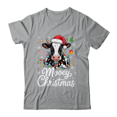 Mooey Christmas Lights Santa Hat Xmas Farm Cow Lover Shirt & Sweatshirt | teecentury