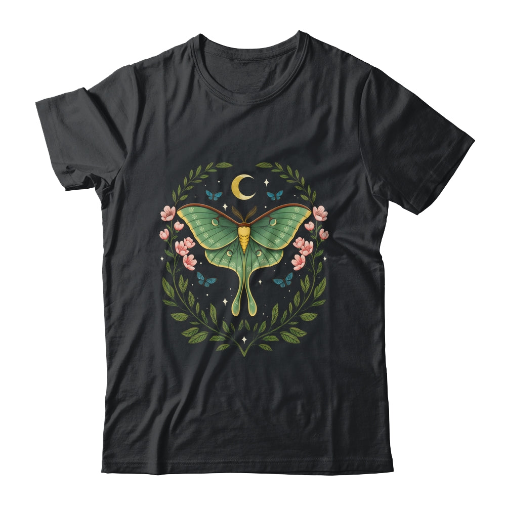 Moon Phases Luna Moth Insect Lover Cottagecore Aesthetic Shirt & Tank Top | teecentury