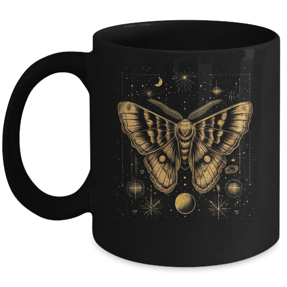 Moon Sun Goblincore Moth Butterfly Moonphase Cottagecore Mug | teecentury