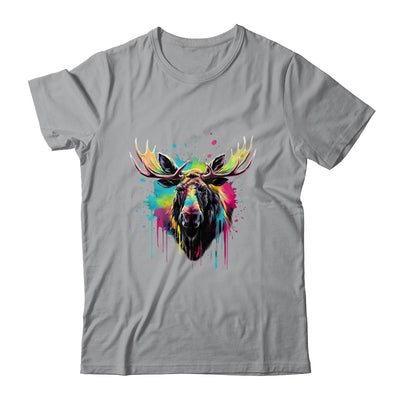 Moose Lovers Colorful Art Beautiful Moose Lover Men Women Shirt & Hoodie | teecentury