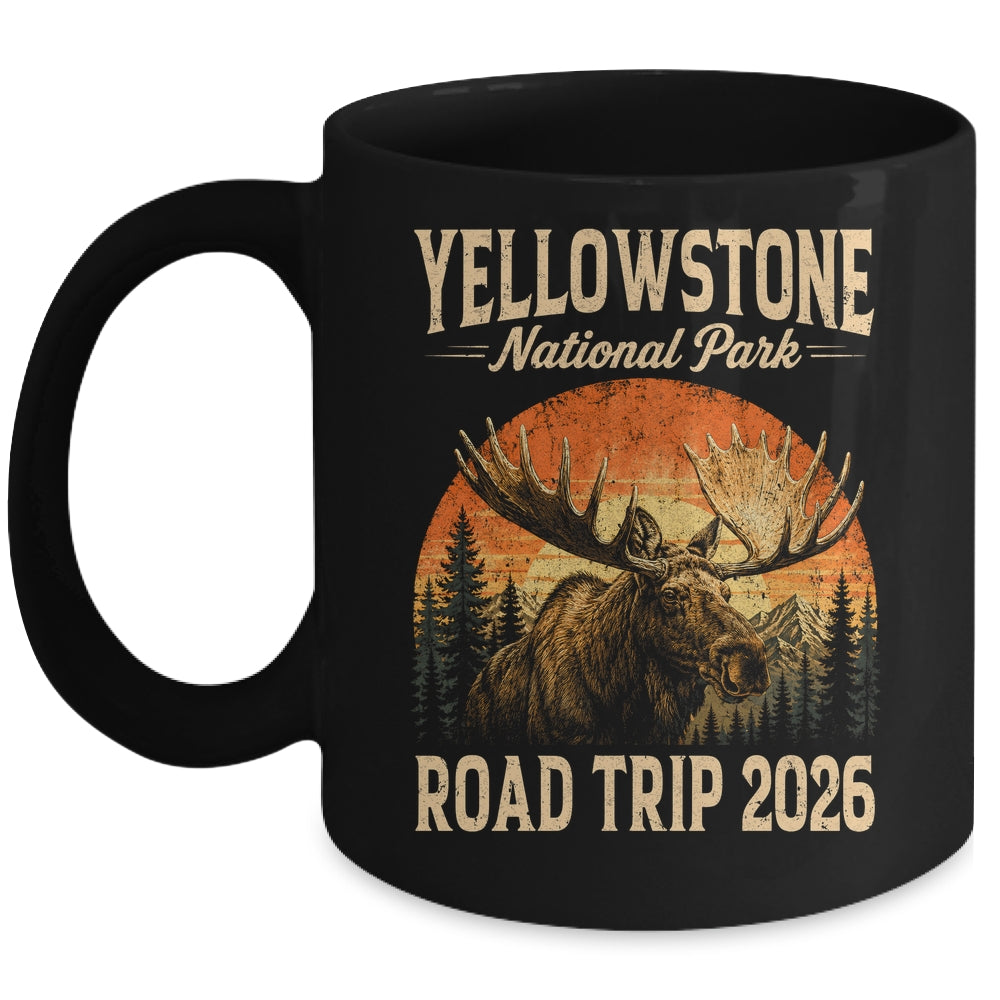 Moose Yellowstone National Park Family Trip 2026 Outdoor Mug | teecentury