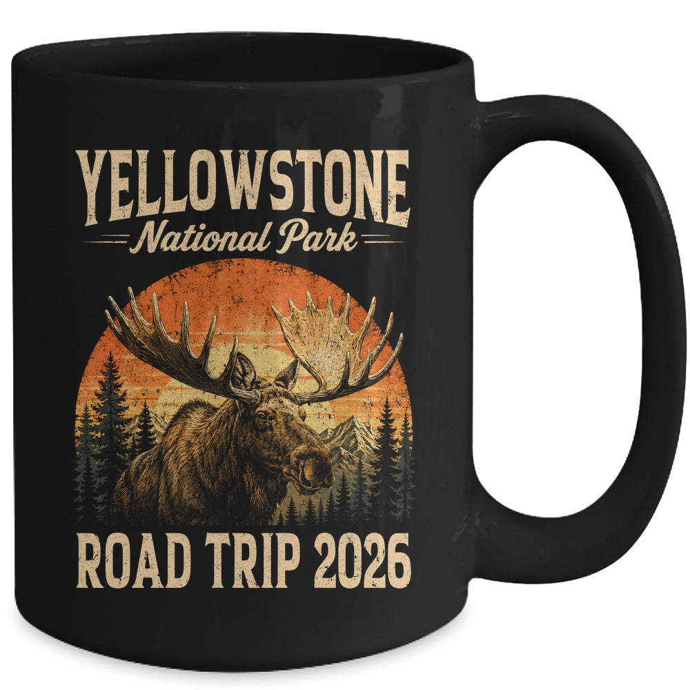 Moose Yellowstone National Park Family Trip 2026 Outdoor Mug | teecentury