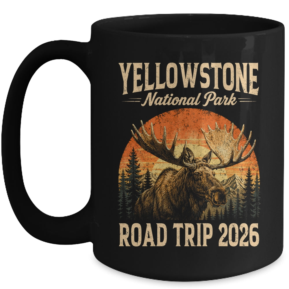 Moose Yellowstone National Park Family Trip 2026 Outdoor Mug | teecentury