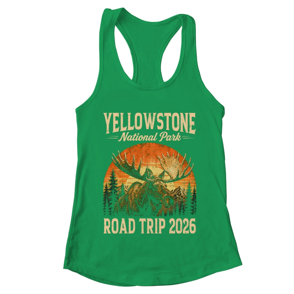Moose Yellowstone National Park Family Trip 2026 Outdoor Shirt & Tank Top | teecentury