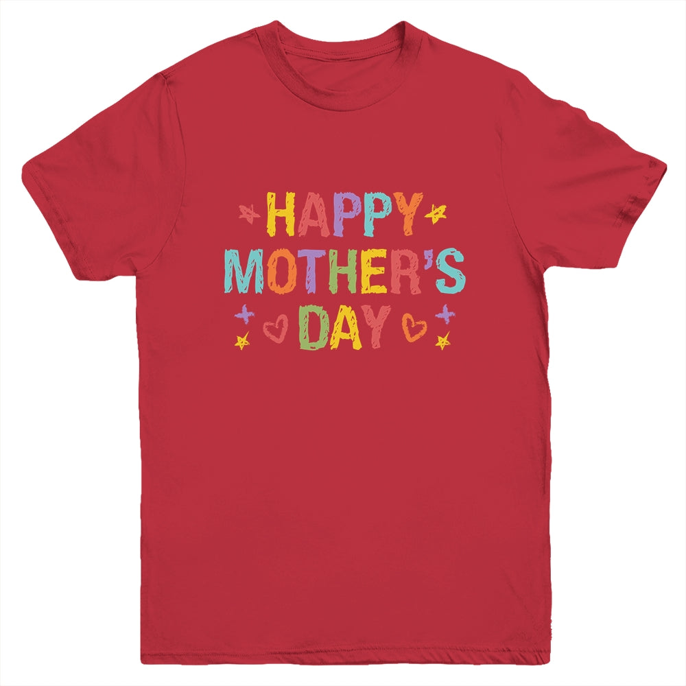 Mothers Day For Kids Boys Girls Happy Mothers Day Youth Shirt | teecentury