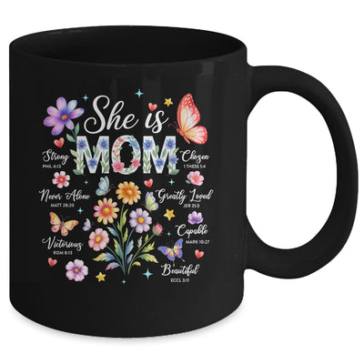Mothers Day She Is Mom She Is Strong Gifts Christian Mom Mug | teecentury