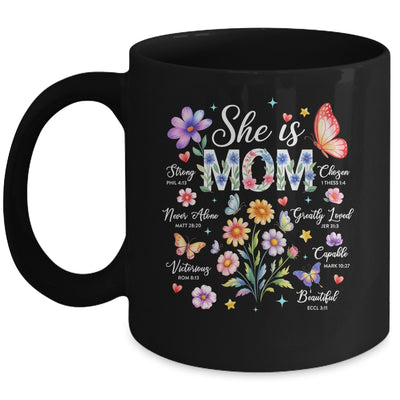 Mothers Day She Is Mom She Is Strong Gifts Christian Mom Mug | teecentury