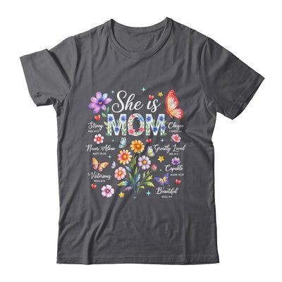 Mothers Day She Is Mom She Is Strong Gifts Christian Mom Shirt & Hoodie | teecentury