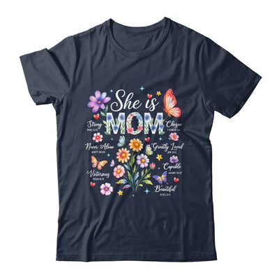 Mothers Day She Is Mom She Is Strong Gifts Christian Mom Shirt & Hoodie | teecentury